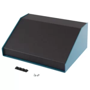 Image of Hammond 1456KG4BKBU Sloped Enclosure 189x254x107mm Aluminium Blue/...