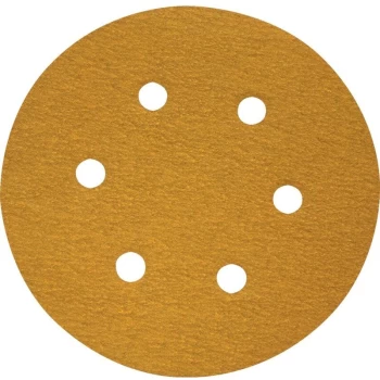 Image of York - 150MM Adhesive (Sticky Backed) Aluminium Oxide Discs, 6 Hole (60- you get 5