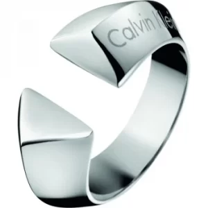 Image of Ladies Calvin Klein Stainless Steel Size L Shape Ring
