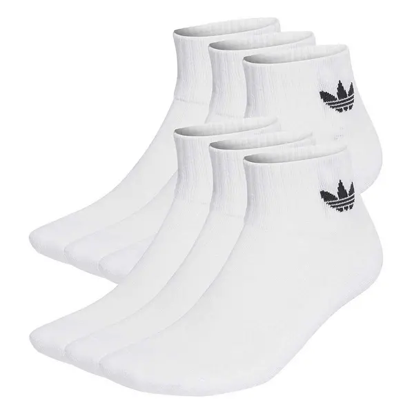Image of Adidas Originals Mid Ankle Socks 6er Pack, White Male