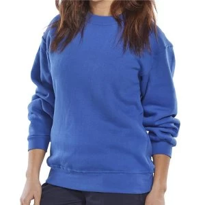 Image of Click Workwear Sweatshirt Polycotton 300gsm S Royal Blue Ref CLPCSRS