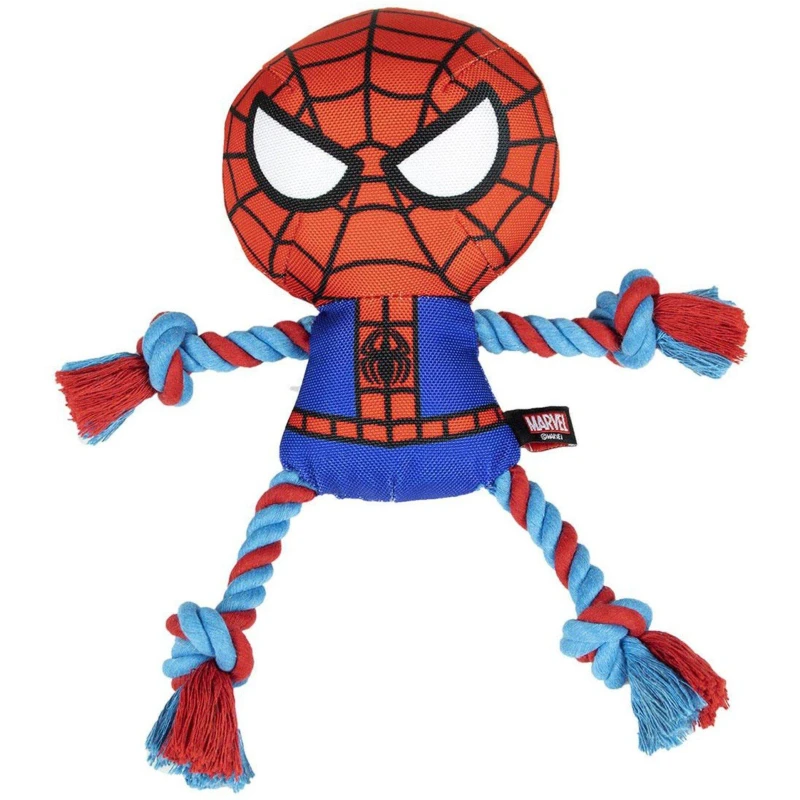 Image of Marvel Comics Spiderman Dental Cord Toy for Dogs Red/Blue unisex 0491