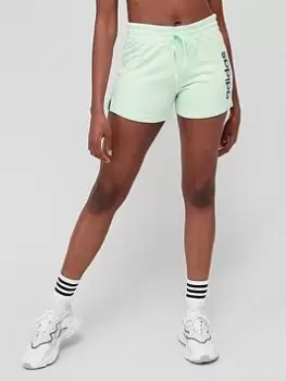 Image of adidas Linear French Terry Shorts - Mint, Mint Size XS Women