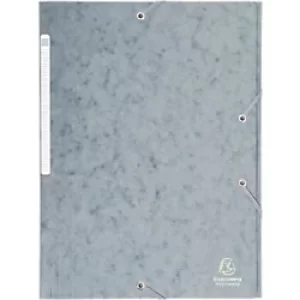 Image of Exacompta Elasticated 3 Flap Folders A4, Grey, 5 Packs of 10