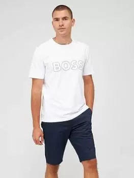 Image of BOSS 9 Large Logo T-Shirt - White, Size L, Men