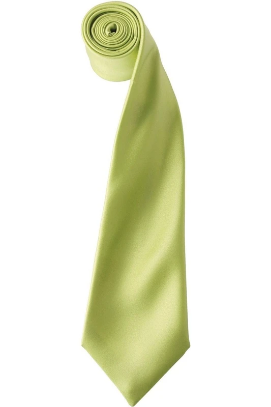 Image of Premier Premier Colours Satin Tie in Lime Lime One Size Unisex 5063470723164