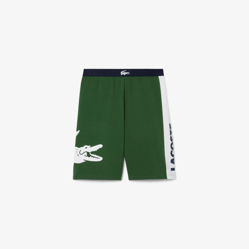 Image of Lacoste Fleece Lounge Shorts - Green Green M