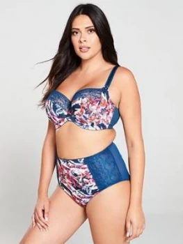 Image of Sculptresse Chi Chi Balconette Bra - Teal Floral