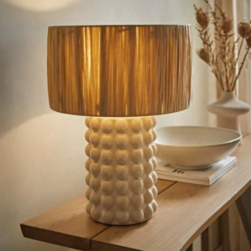 Image of Stone Bubble Ceramic Table Lamp