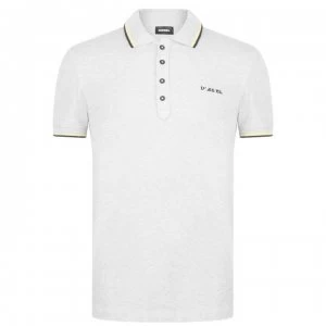 Image of Diesel Broken Logo Polo Shirt - 912A Grey
