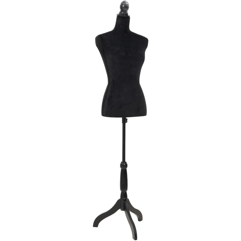 Image of vidaXL Ladies Bust Display Black Female Mannequin Female Dress Form, Black 30028