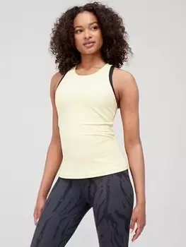 Image of adidas Tech Fit Train Tank Top - Yellow, Yellow, Size L, Women