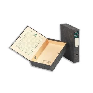 Image of Rexel Classic A4 Lockspring Box File 70mm Capacity GreenBlack Pack of 5