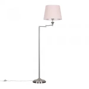 Image of Sinatra Floor Lamp with Dusty Pink Aspen Shade