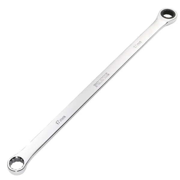 Image of Draper HI-TORQ Metric Extra-Long Double Ring Ratchet Spanner, 17mm