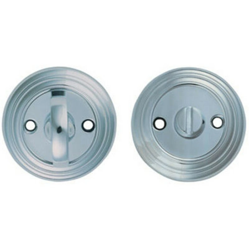 Image of Loops Bathroom Thumbturn And Release Handle Reeded Design 55mm Dia Polished Chrome Multi unisex