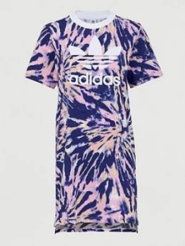 Image of adidas Originals Psychedelic Summer T-Shirt Dress - Multi, Size 12, Women