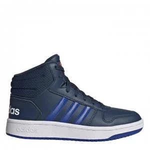 Image of adidas Hoops Mid- High Tops Junior Boys - Navy/Blue