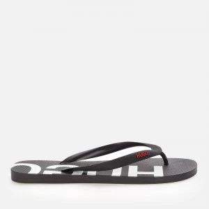 Image of Hugo Boss Onfire Flip Flops Black Size 9-10 Men