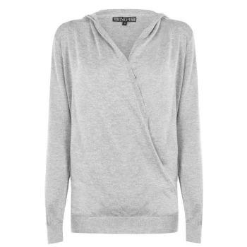 Image of Biba Cashmere Blend Lounge Hoodie - Grey/Silver