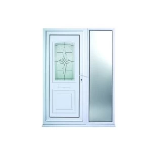 Image of Wickes Medway 1 Sidelight Upvc Door 2085 x 1520mm Left Hand Hung