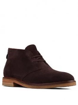 Image of Clarks Clarkdale Suede Desert Boots - Dark Brown