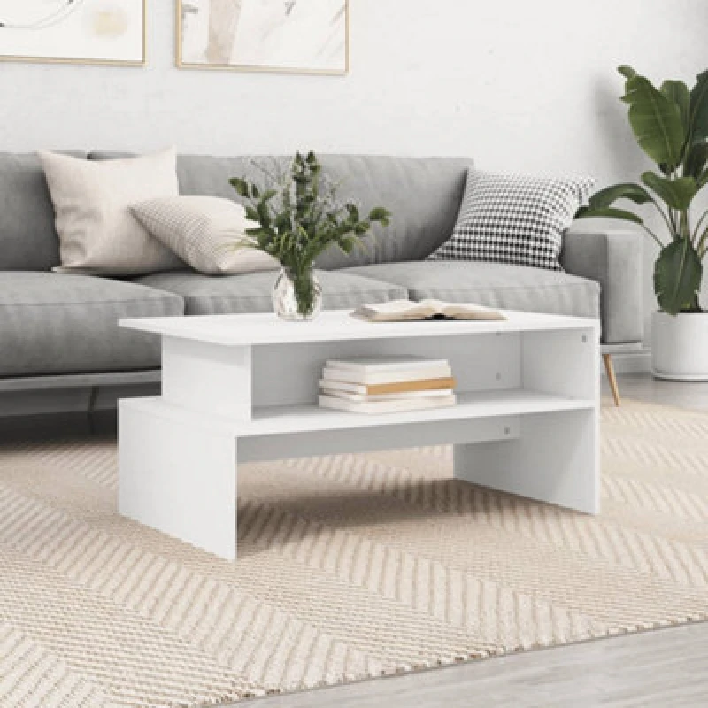 Image of VIDAXL Coffee Table White 90x55x42.5cm Engineered Wood Vidaxl 8720845925345