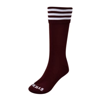 Image of ONeills Bar Football Socks Senior - Maroon/White
