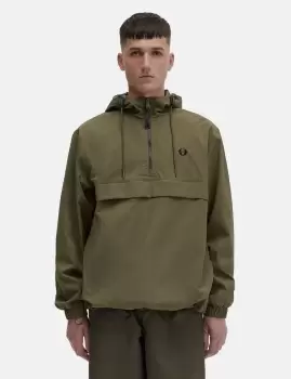 Image of Fred Perry Half Zip Jacket (Seersucker) - Uniform Green
