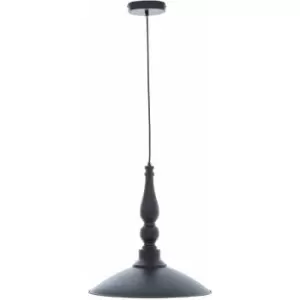 Image of Premier Housewares - Chandelier / Ceiling Light Large Black And Gold Pendant Lights For Ceiling / Hallway / Living Room Robust Metal Hanging Lighting