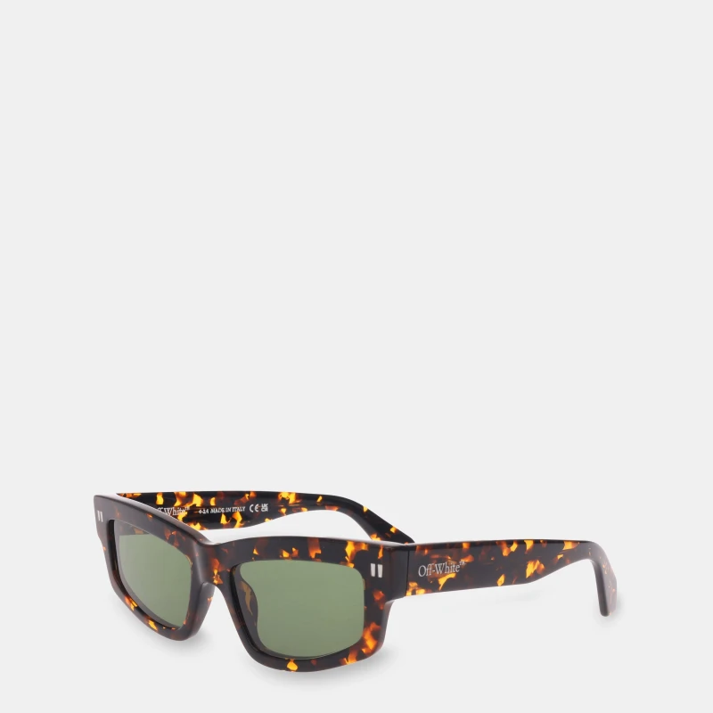 Image of Off White Miramar Sun Sunglasses Havana - Green unisex One Size