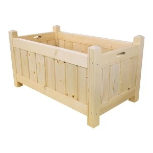 Image of Charles Bentley Garden Nordic Spruce Wooden Planters Rectangular