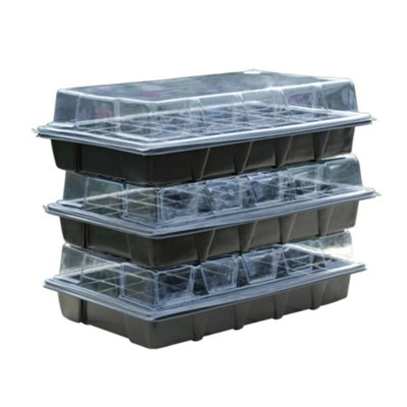 Image of Thompson & Morgan Seed Tray Propagator Kit, 40 Cells Per Growing Seed Tray, Plant Germination, Seedling & Plugs Starter (Pack Of 9)