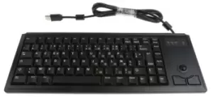 Image of Cherry Trackball Keyboard Wired USB Compact, AZERTY Black