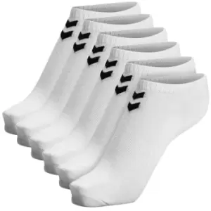 Image of Hummel Chevron 6 Pack of Ankle Socks - White
