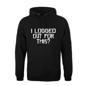 Image of Grindstore Mens I Logged Out For This Hoodie (S) (Black)