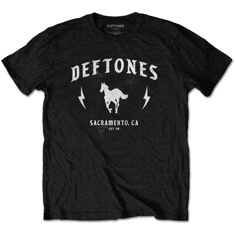 Image of Deftones Mens Pony T-Shirt in Black Size: XL Black Male XL