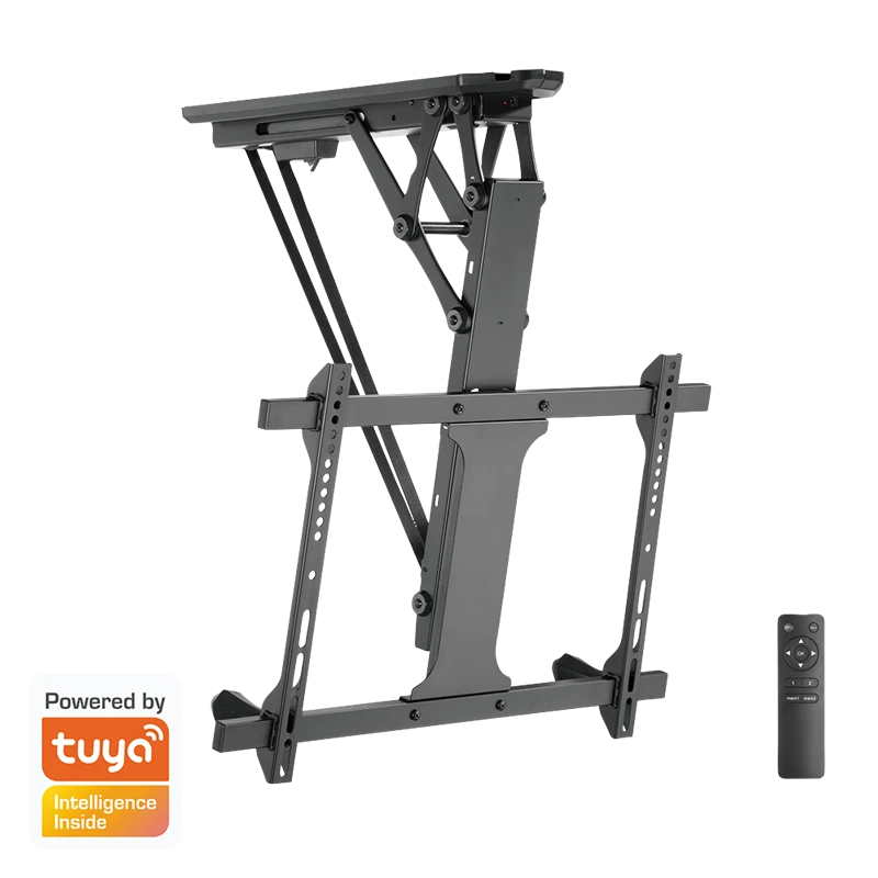 Image of LogiLink WiFi Smart TV ceiling mount. 32-70". motorized. Tuya com