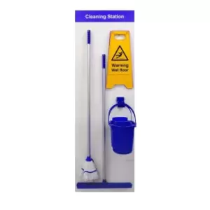 Image of Shadow Board - Cleaning Station Style C (Blue)