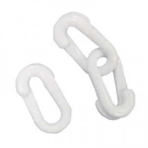 Image of Slingsby VFM White Barrier Split Connector Link 10mm Pack of 10 326019