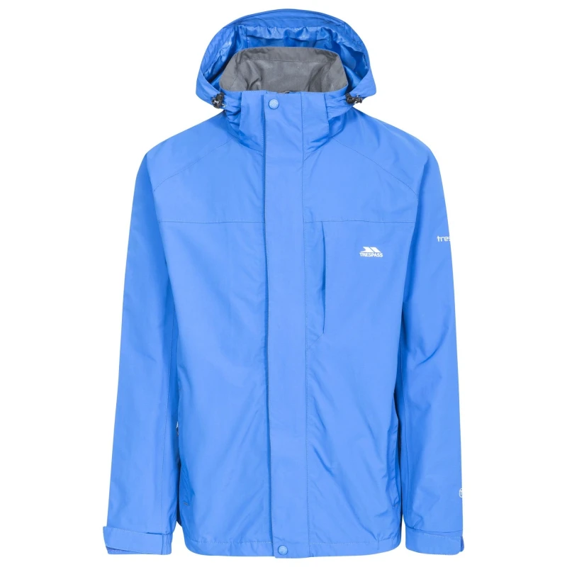 Image of Trespass Trespass Men Edwards II Waterproof Jacket in Blue Size: X-Small Blue XS Male 5057819687385