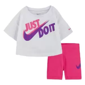Image of Nike Boxy T Shrt Set Bb99 - Pink