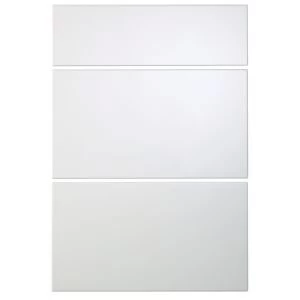 Image of Cooke Lewis Raffello High Gloss White Drawer front W500mm Set of 3
