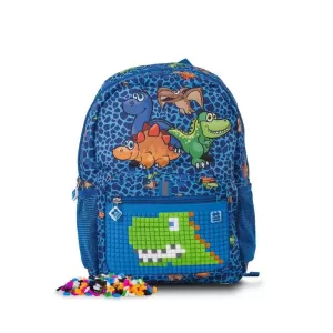 Image of Pixie Crew Backpack PXB-18-90 Blue Dinosaur