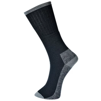 Image of Portwest - SK33BKR44-48 - sz 44-48 Work Sock-3 Pack - Black