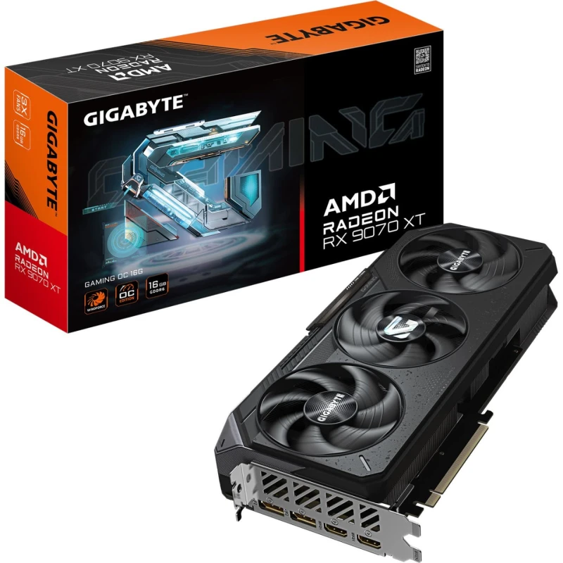 Image of Gigabyte Radeon RX 9070 XT GAMING OC 16G GDDR6 16GB Graphics Card - GV-R9070XTGAMING OC-16GD