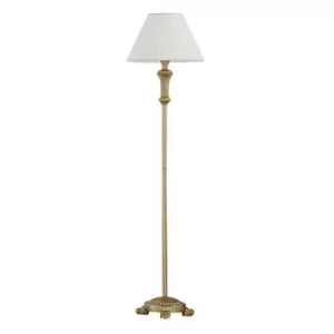 Image of Dora 1 Light Floor Lamp Antique Brass, E27