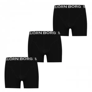 Image of Bjorn Borg Sammy 3 Pack Trunks - Black 90651