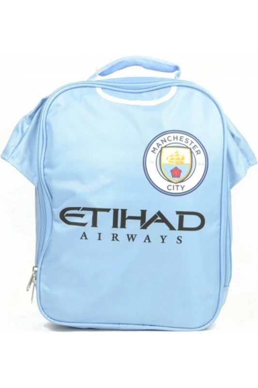 Image of Manchester City FC Official Football Kit Lunch Bag in Light Blue Light Blue Unisex One Size