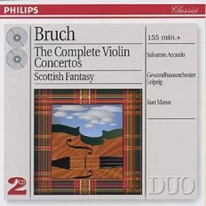 Image of Bruch The Complete Violin Concertos Accardo Masur by Elisabeth Unger CD Album